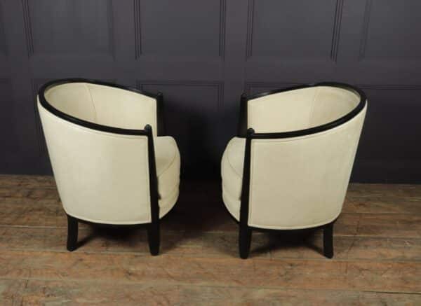 A Pair of Art Deco Lounge Armchairs by Paul Follot armchairs Antique Chairs 8