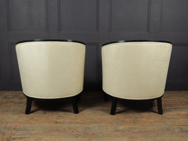 A Pair of Art Deco Lounge Armchairs by Paul Follot armchairs Antique Chairs 7