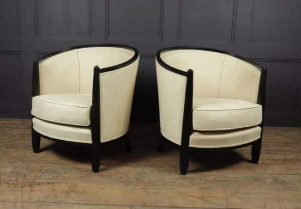 A Pair of Art Deco Lounge Armchairs by Paul Follot - Image 3