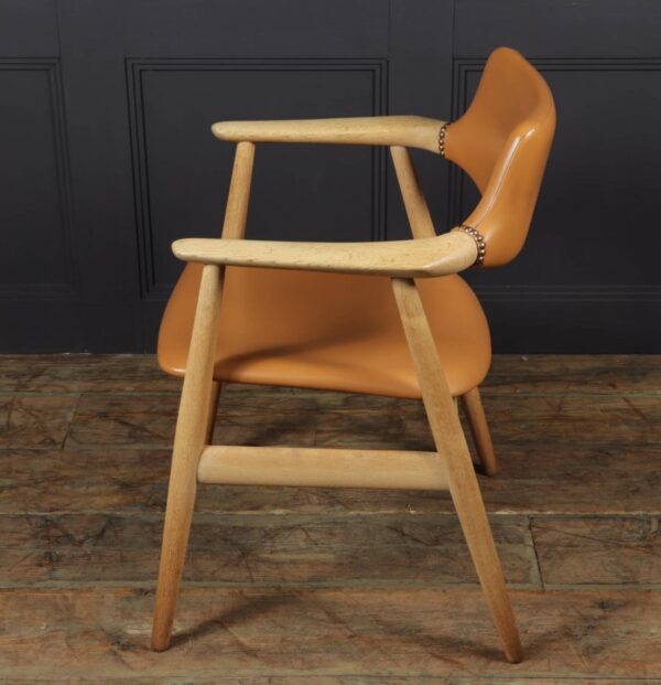 Mid Century Desk Chair in Oak by Erik Kirkegaard Antique Chairs 15