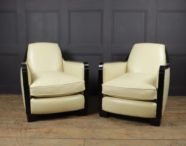 A Pair of art Deco Leather Armchairs - Image 7