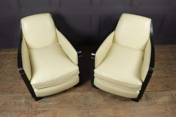 A Pair of art Deco Leather Armchairs - Image 5