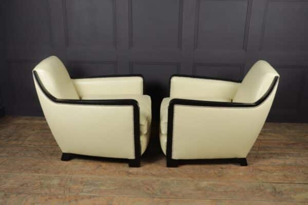 A Pair of art Deco Leather Armchairs - Image 3