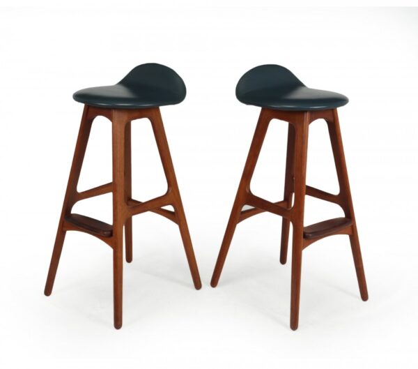 Pair of Teak Bar stools by Erik Buch erik buch Antique Stools 4