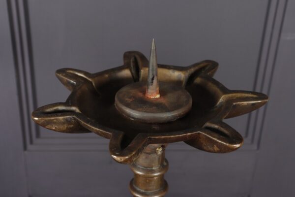 Pair of 19th century Bronze bobbin Candlesticks Candlesticks Miscellaneous 10