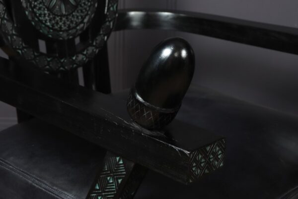 Pair of Oak Armchairs by Etiore Zacherie - Image 10