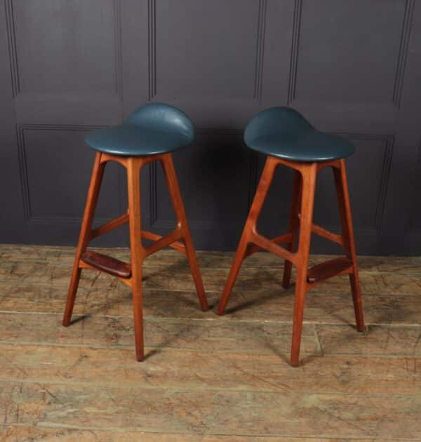 Pair of Teak Bar stools by Erik Buch erik buch Antique Stools 16