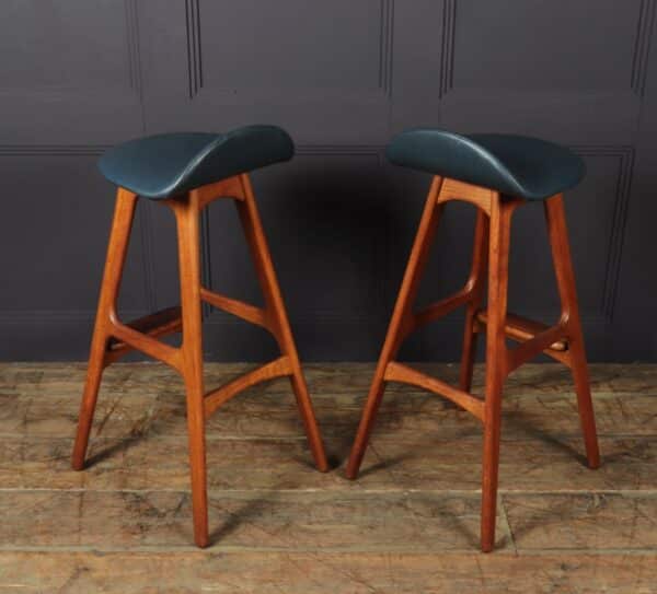 Pair of Teak Bar stools by Erik Buch erik buch Antique Stools 14