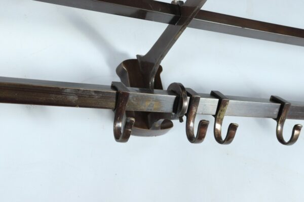 Large Art Deco Corner Coat and Hat Rack c1920 - Image 11