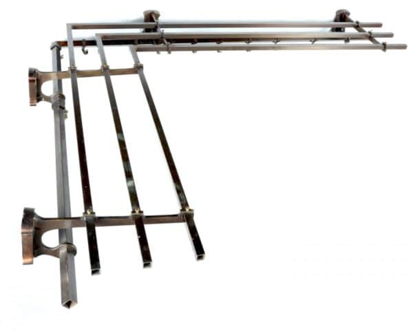 Large Art Deco Corner Coat and Hat Rack c1920 - Image 7