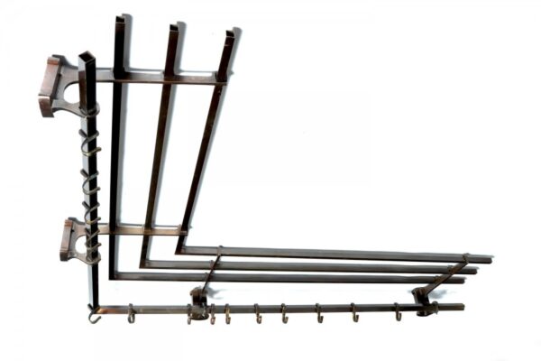 Large Art Deco Corner Coat and Hat Rack c1920 - Image 4