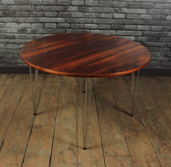 Mid Century Rosewood Dining Table by Hove Mobler - Image 11