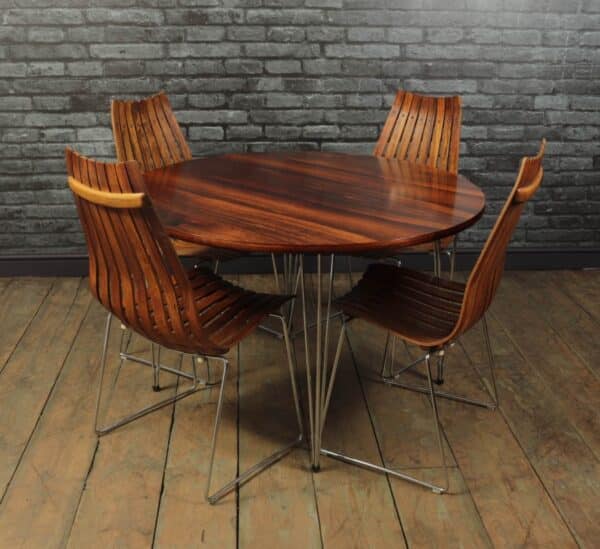 Mid Century Rosewood Dining Table by Hove Mobler - Image 4