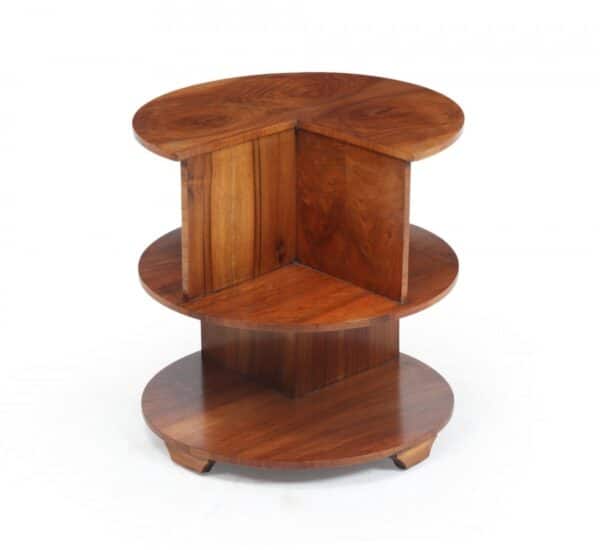 Art Deco Walnut Bookcase Table Antique Tables 15