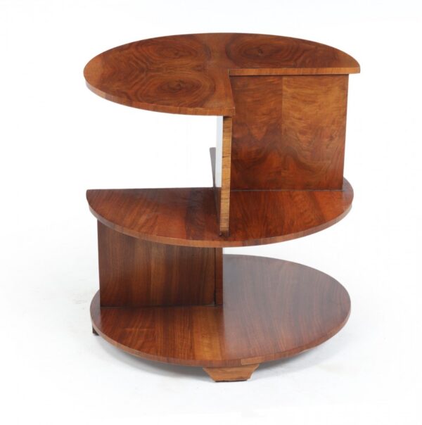 Art Deco Walnut Bookcase Table - Image 12