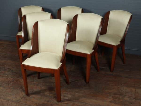 Set of 6 French Art Deco Dining Chairs Antique Chairs 15