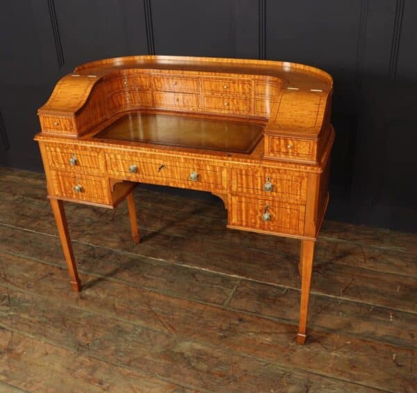 Antique Satinwood Carlton House Desk c1900 - Image 8