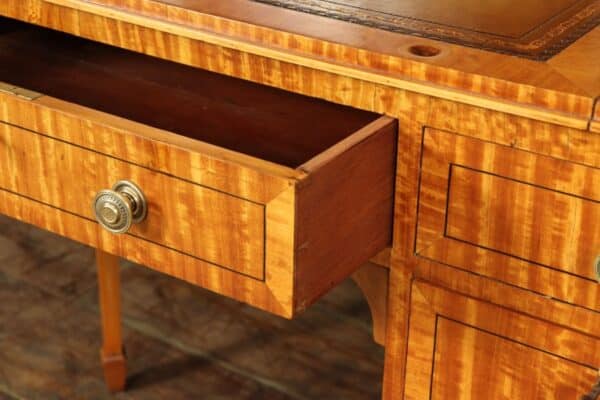 Antique Satinwood Carlton House Desk c1900 - Image 4