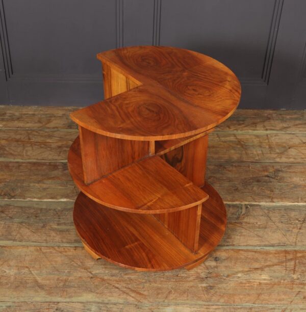 Art Deco Walnut Bookcase Table - Image 11