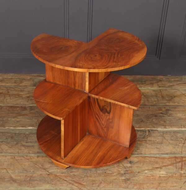 Art Deco Walnut Bookcase Table Antique Tables 12