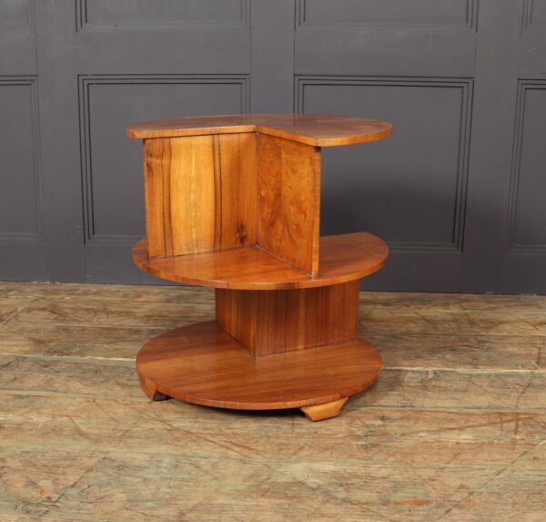 Art Deco Walnut Bookcase Table - Image 7