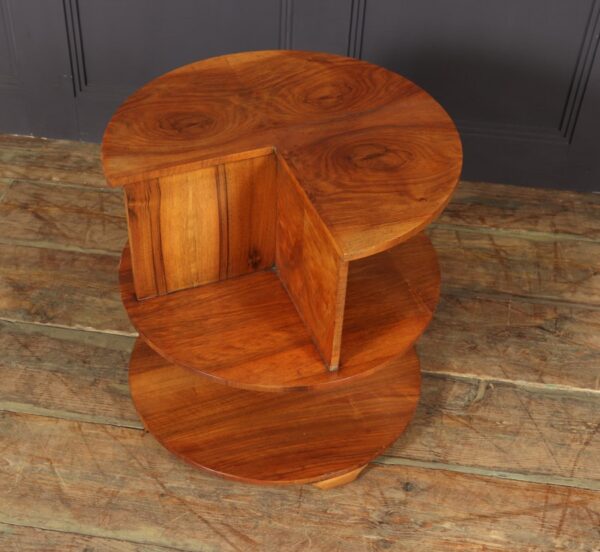 Art Deco Walnut Bookcase Table - Image 6