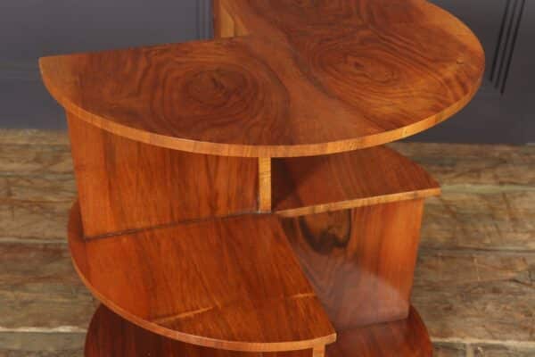 Art Deco Walnut Bookcase Table Antique Tables 5