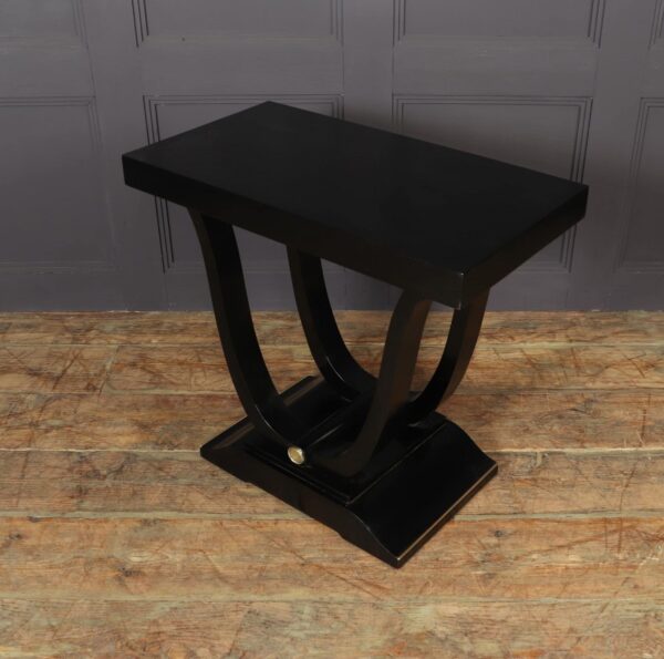 Art Deco Table in Ebonised Piano Lacqure Antique Furniture 9