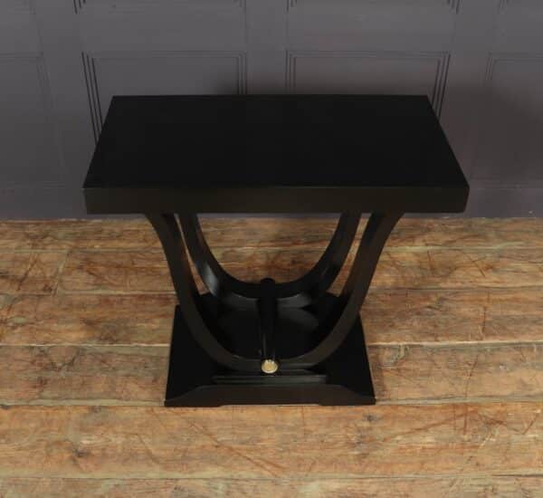 Art Deco Table in Ebonised Piano Lacqure Antique Furniture 7