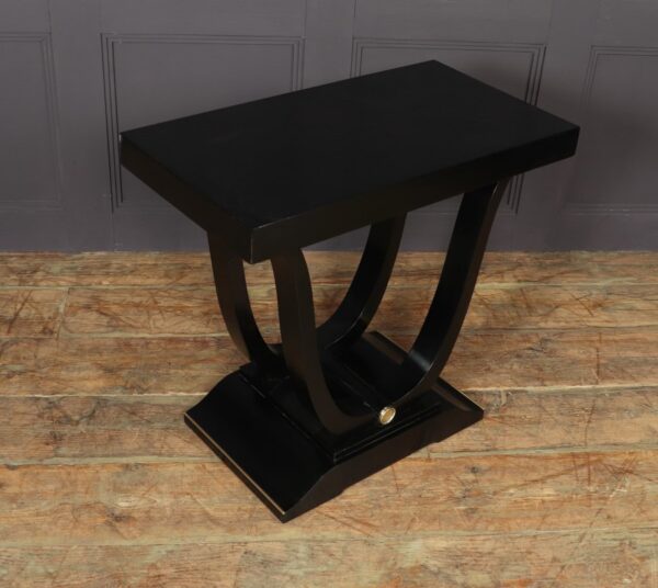 Art Deco Table in Ebonised Piano Lacqure Antique Furniture 6