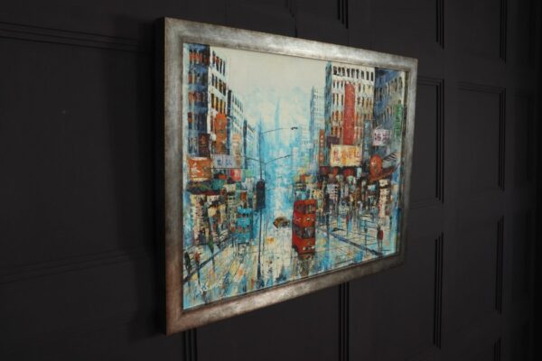 Oil Painting Hong Kong busy street scene - Image 12