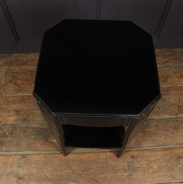 Art Deco Ebonised Piano Black Side Table art deco Antique Tables 4