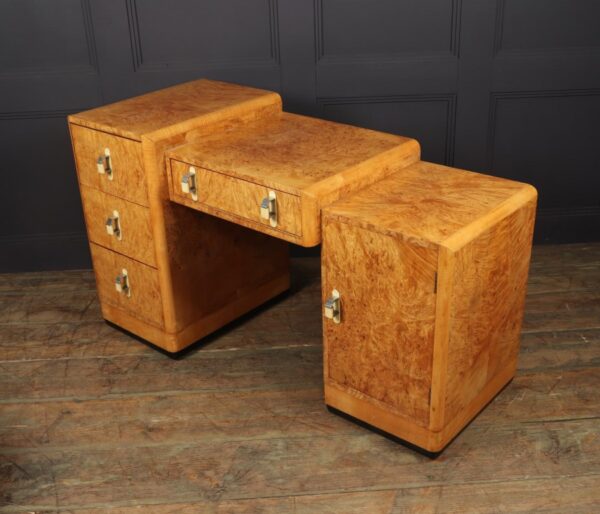 Art Deco Dressing Table and stool in Burr Maple - Image 9