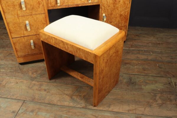 Art Deco Dressing Table and stool in Burr Maple - Image 4