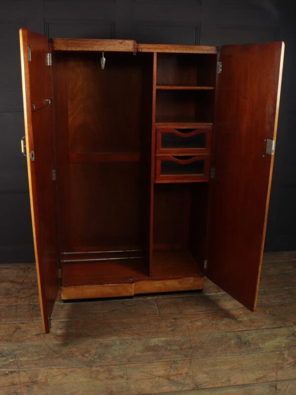 Art Deco Gentleman’s Wardrobe in Burr Maple c1931 - Image 7