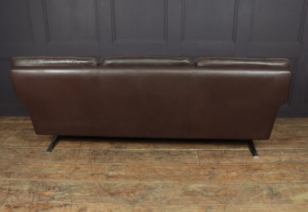 Mid Century Chrome and Leather Sofa by Arne Norrell c1960 - Image 3
