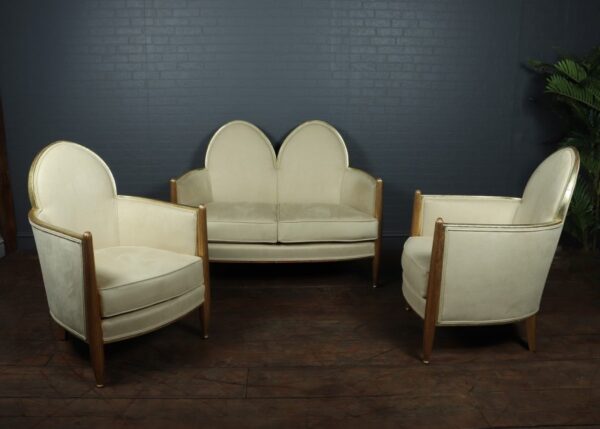 Art Deco Gilt-wood Salon Suite Attributed to Paul Follot c1925 - Image 10