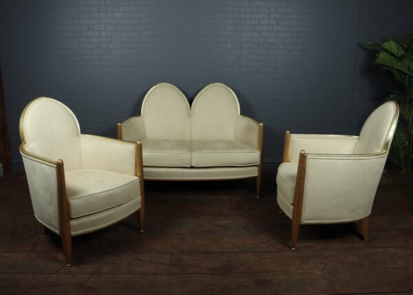 Art Deco Gilt-wood Salon Suite Attributed to Paul Follot c1925 Antique Chairs 12