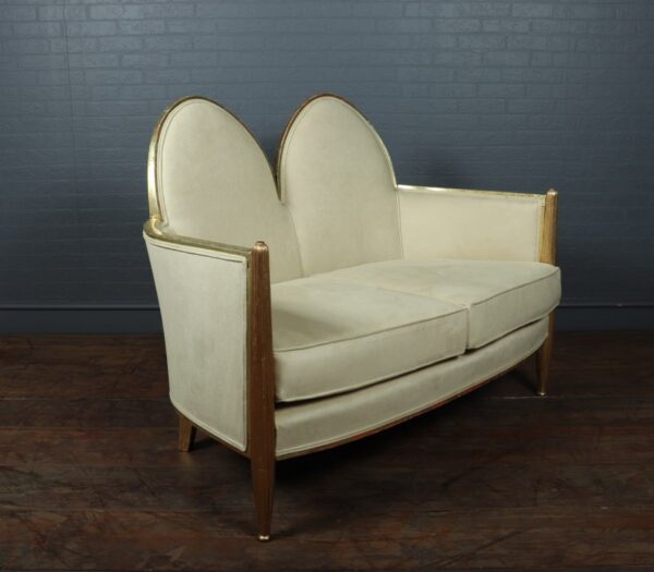 Art Deco Gilt-wood Salon Suite Attributed to Paul Follot c1925 Antique Chairs 10