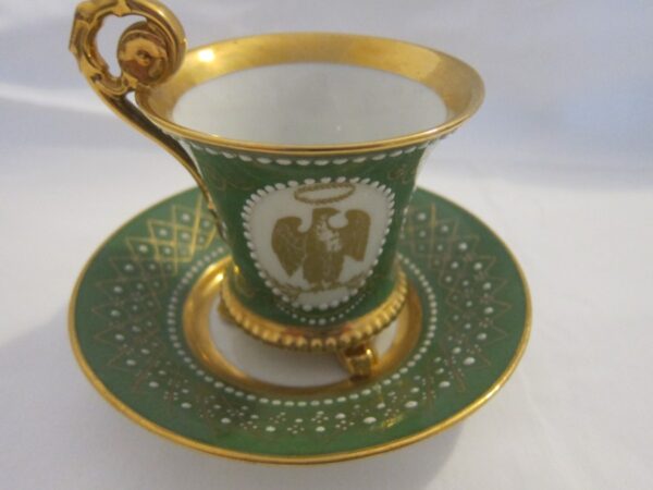Antique “Limoges” Cup & Saucer Handpainted & Signed by Artist eagle Antique Ceramics 3
