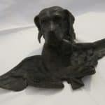 19th Century French Bronze “Dog” Inkwell bronze Antique Metals