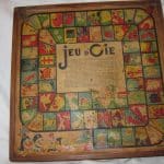 c.1910 French “Jeu d’Oie” Games Box backgammon Antique Toys