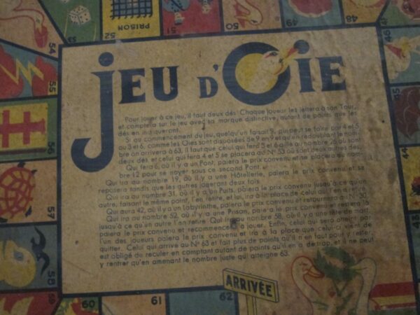c.1910 French "Jeu d'Oie" Games Box - Image 4