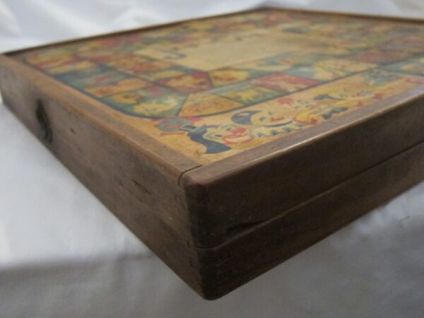 c.1910 French “Jeu d’Oie” Games Box backgammon Antique Toys 5