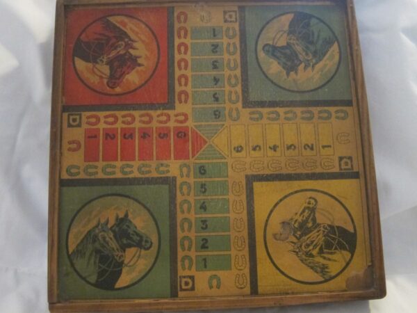 c.1910 French “Jeu d’Oie” Games Box backgammon Antique Toys 4