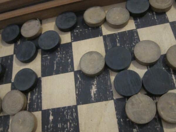 c.1910 French “Jeu d’Oie” Games Box backgammon Antique Toys 11