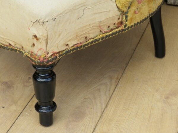 Pair Antique French Tub Armchairs For Re-upholstery - Image 4
