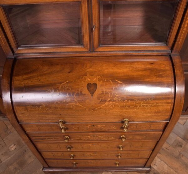 Edwardian Inlaid Cylinder Desk SAI2202 - Image 4