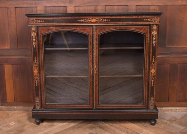 Victorian Ebonised Inlaid Bookcase SAI2199 Antique Furniture 19