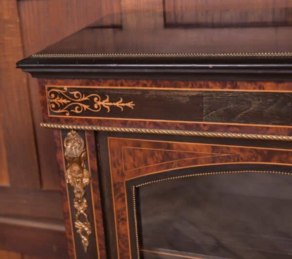 Victorian Ebonised Inlaid Bookcase SAI2199 Antique Furniture 15